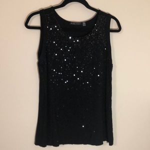 Black sequin top
